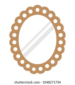 
Oval shaped decorative wall mirror for home decor 
