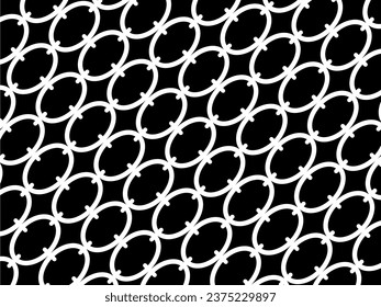 Patrón de Motivos en Forma de Oval, puede utilizarse para decorar, ordenar, tapiz, fondo, mosaico, suelo, textil, tela, moda, envuelto o elemento de diseño gráfico. Ilustración vectorial
