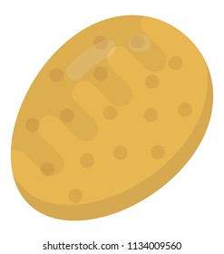 Oval shaped vegetable with dots on the edge, it is potato 
