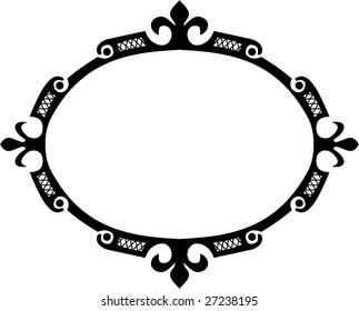Oval silhouette frame