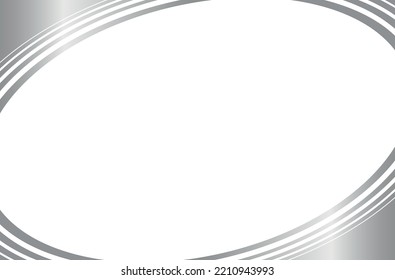 Oval Silver Border With Transparent Lines