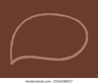 Oval speech bubble color. Doodle clip art illustration.
