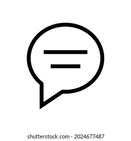 an oval speech bubble. an icon, a symbol of the interface. isolated on a white background.vector graphics.