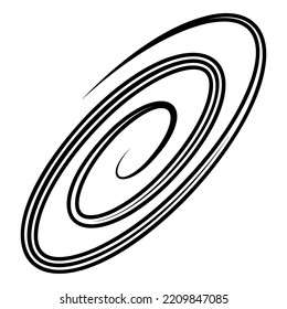 Ovale Spiralgalaxie, Informationslogo für Datenbanktechnologie, wirbelnder Whirlpool