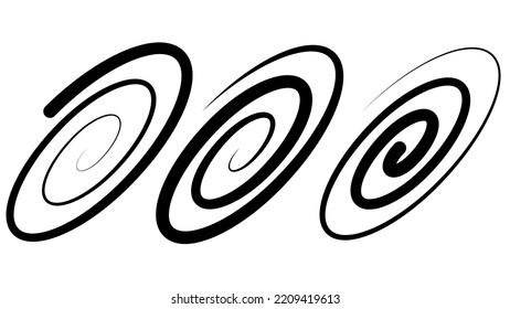 Ovales Spirallogo, Circle Wirtex Linie kreatives geometrisches Formzeichen