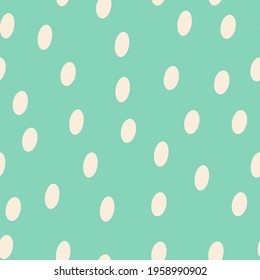 Oval spots. Polka dot fabric. An infinite number of pink pasteldots. Seamless blue pattern for textiles, paper, packaging, curtains, pillows, bedspreads, bed linen. Actual colors. Vector graphics.