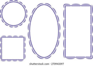 oval and square and circle and rectangle frame