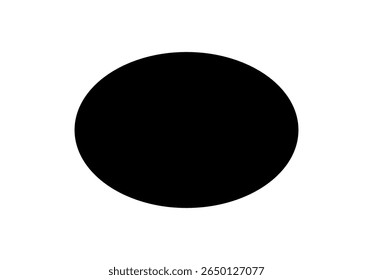 Adesivo oval para o logotipo BG, Tag Emblem. Forma do rótulo para design de crachá, oferta de venda, marca de produto original, elemento de marca. Silhueta Negra. Ilustração de vetor.
