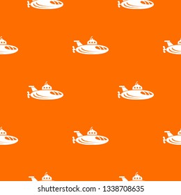 Oval submarine pattern vector orange for any web design best