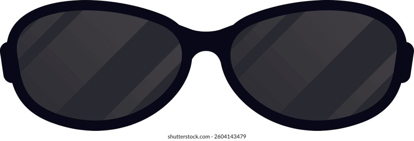 Oval sunglasses featuring sleek black lenses and a stylish frame, offering excellent protection against sunlight glare, perfect for enjoying summer outdoor activities in comfort and style