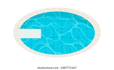 Ilustración del vector de la piscina ovalada