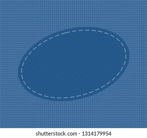 oval textile patch
