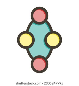 Oval Thick Line Filled Colors For Personal And Commercial Use.
