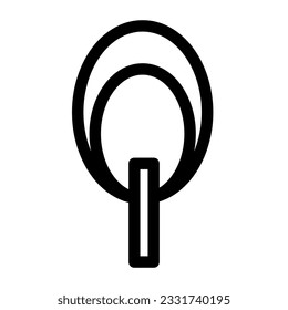 The oval tree icon portrays a tree with a distinctive oval-shaped crown, representing uniqueness and artistic expression, blending the elegance of nature with a creative touch.