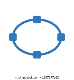 oval vector glyph colour icon