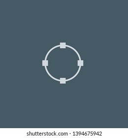 Oval vector icon. Oval concept stroke symbol design. Thin graphic elements vector illustration, outline pattern for your web site design, logo, UI. EPS 10.