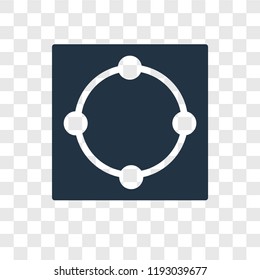 Oval vector icon isolated on transparent background, Oval transparency logo concept