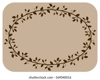 Oval vintage frame.
