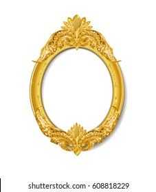 oval vintage gold picture frame