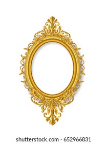 oval vintage gold picture frame