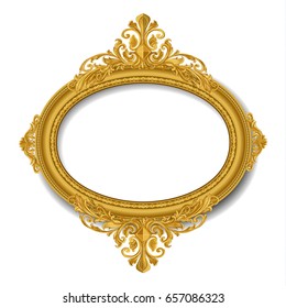 Oval Vintage Gold Picture Frame