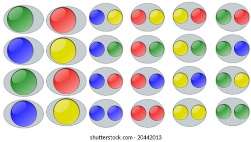 Oval web buttons with reflection