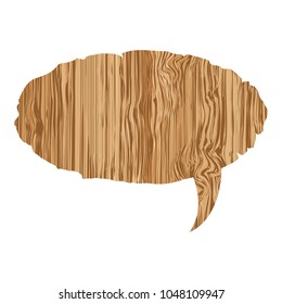 oval wood chat bubble icon