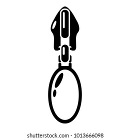 Oval zip icon. Simple illustration of oval zip vector icon for web