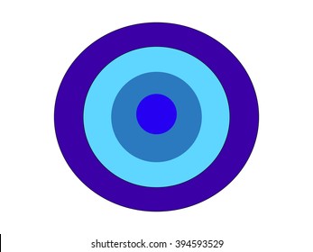 Ovals of blue color. Target for darts game