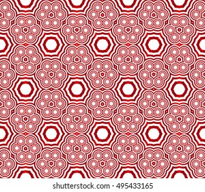 ovals and circles. beautiful geometric pattern. vector illustration. red gradient.