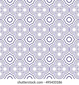 ovals and circles. beautiful geometric pattern. vector illustration. blue gradient.