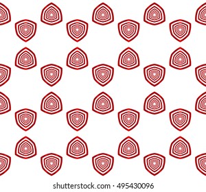 ovals and circles. seamless vector image. red gradient