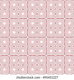 ovals and circles. seamless vector image. red gradient