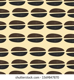 Ovals. Cute Scandinavian Terracotta Pattern in modern colours. Contemporary Background. Modern abstract art for prints.  Nordic Design.