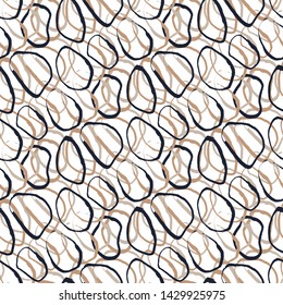 Ovals. Vector illustration. Seamless pattern.