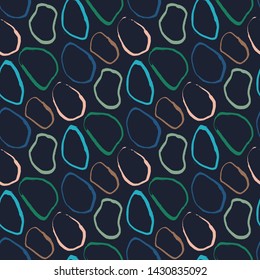 Ovals. Vector illustration. Seamless pattern.
