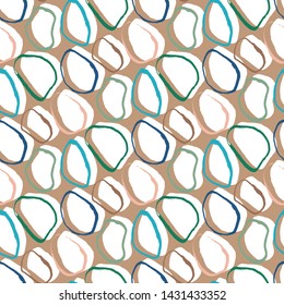 Ovals. Vector illustration. Seamless pattern.