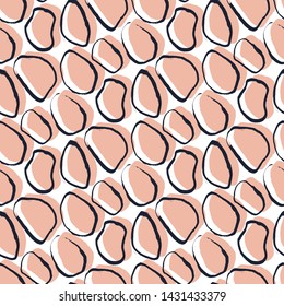 Ovals. Vector illustration. Seamless pattern.