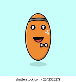 Oval-shaped character doodle, cute doodle