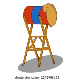 oval-shaped drum vector is often used during Ramadan