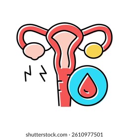 ovarian bleeding color icon vector. ovarian bleeding sign. isolated symbol illustration
