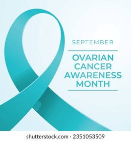 ovarian cancer awareness month design template great for celebration. blue ribbon vector design. flat ribbon design. vector eps 10.