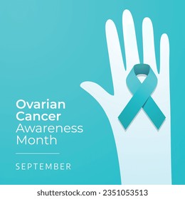 ovarian cancer awareness month design template great for celebration. blue ribbon vector design. flat ribbon design. vector eps 10.