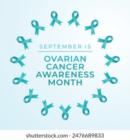 ovarian cancer awareness month design template great for celebration. blue ribbon vector design. flat ribbon design. vector eps 10