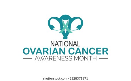 Ovarian Cancer awareness month is observed every year in September. banner design template Vector illustration background design.