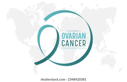 Ovarian cancer awareness month is observed every year in september. September is ovarian cancer awareness month. Vector template for banner, greeting card, poster with background. Vector illustration.