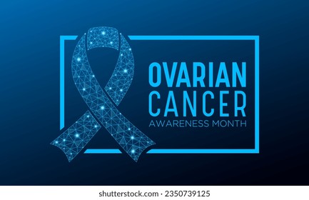 Ovarian cancer awareness month is observed every year in september. September is ovarian cancer awareness month. Vector template for banner, greeting card, poster with geometric background.