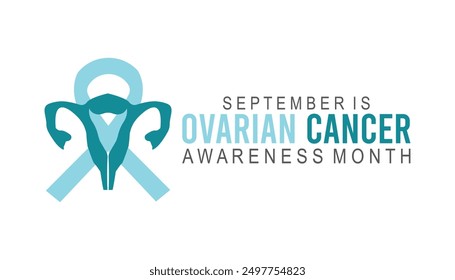 Ovarian Cancer Awareness Month is observed every year on September.Holiday concept background, placard, banner design template Vector illustration background design.