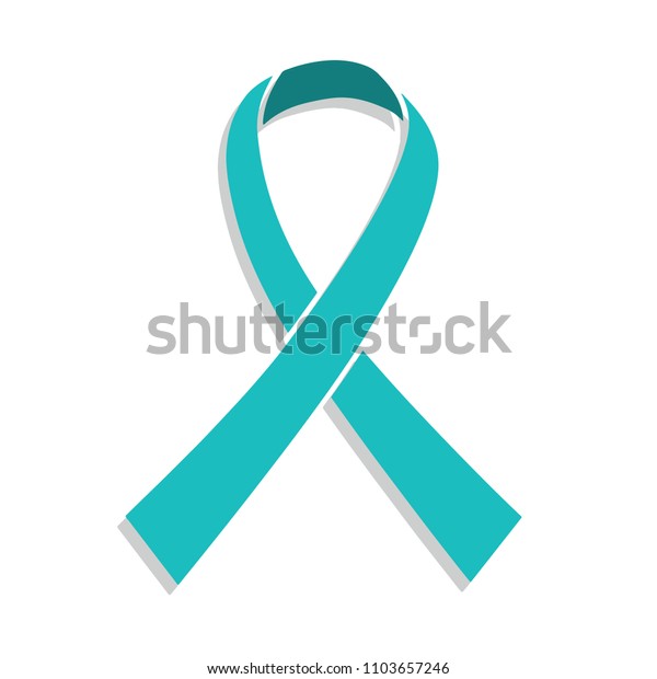 Ovarian Cancer Ribbon Vector Stock Vector Royalty Free 1103657246 