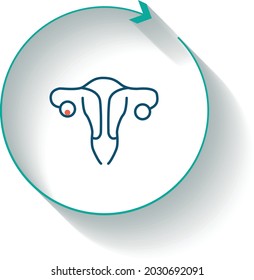 Ovarian Cyst Treatment icon vector design